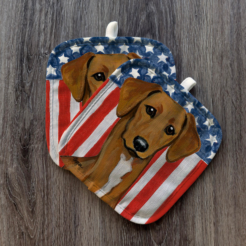 Azawakh Americana Pot Holder Set