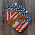 Basenji  Americana Pot Holder Set