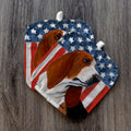 Basset Hound  Americana Pot Holder Set