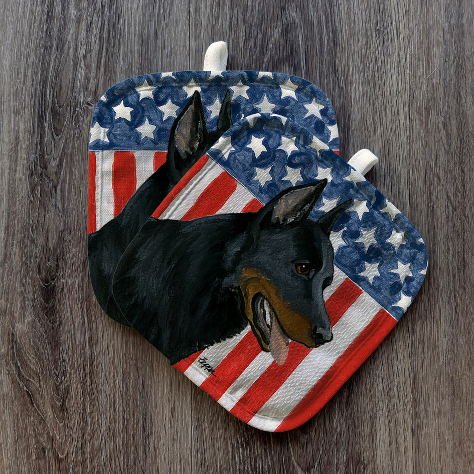 Beauceron  Americana Pot Holder Set
