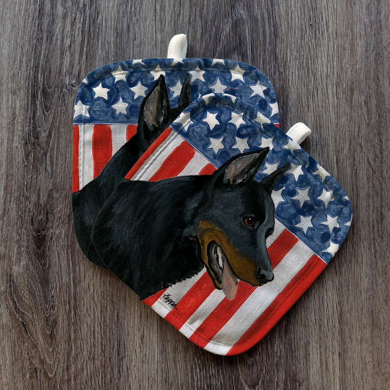 Beauceron  Americana Pot Holder Set