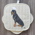 Black Tan Coonhound  Pot Holder Set