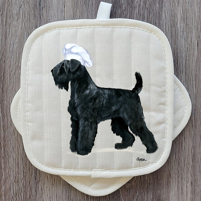 Black Russian Terrier  Pot Holder Set