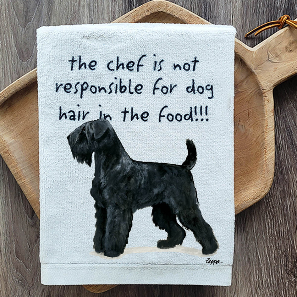Black Russian Terrier Dish Towel