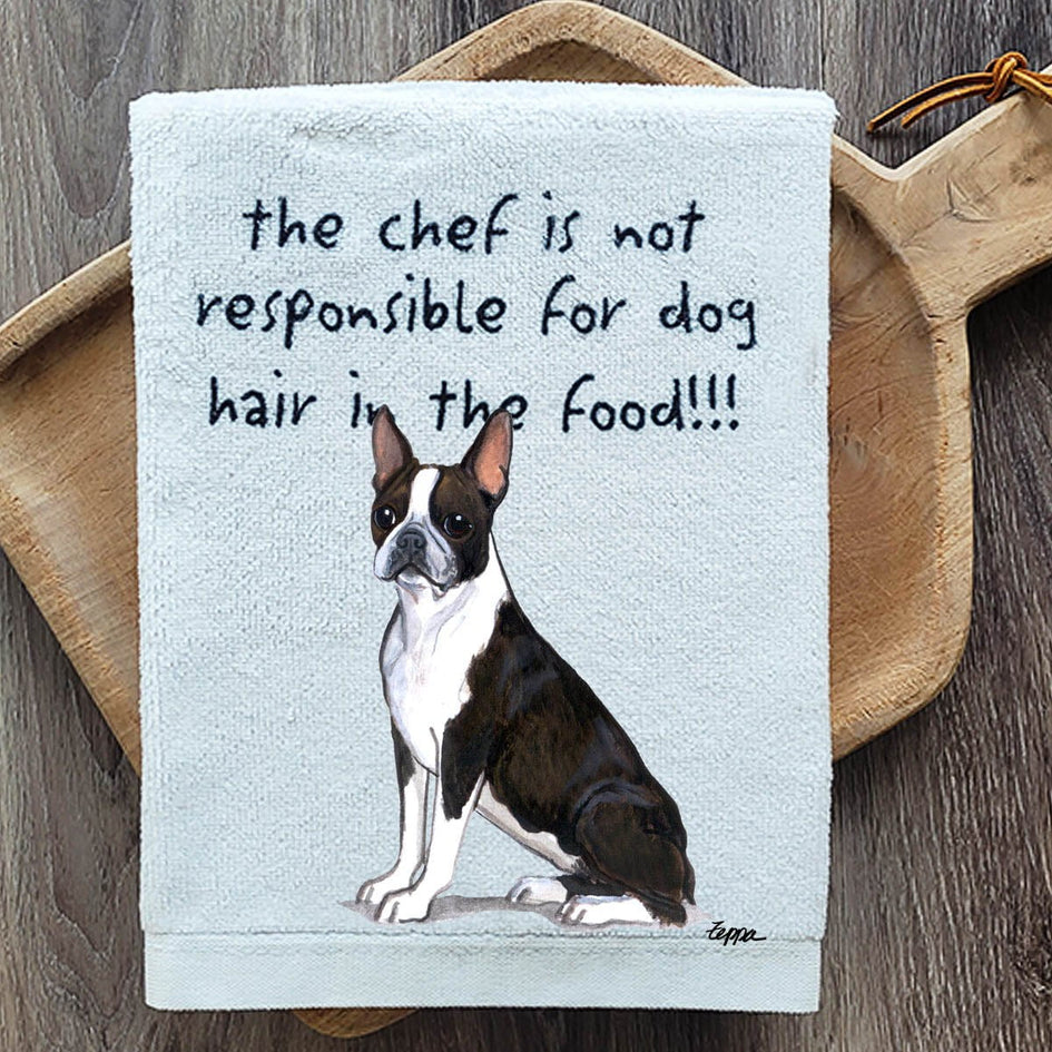 Boston Terrier Dish Towel