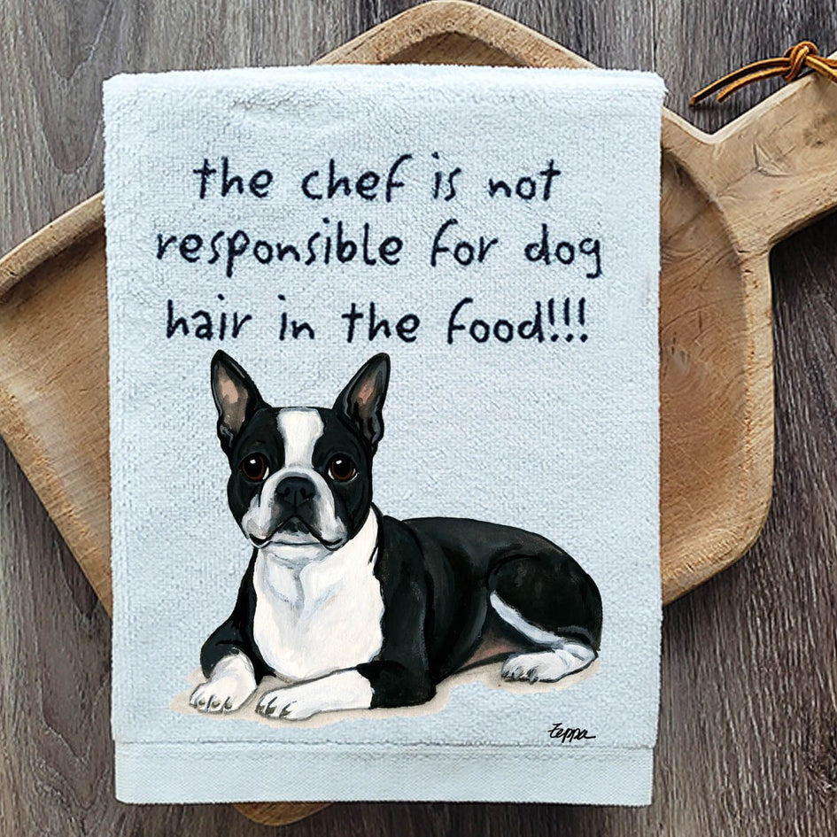 Boston Terrier Dish Towel