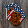 Brussels Griffon  Americana Pot Holder Set