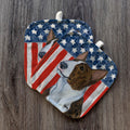 Bull Terrier  Americana Pot Holder Set