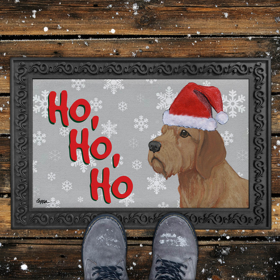 Basset Fauve de Bretagne Holiday Welcome Mat