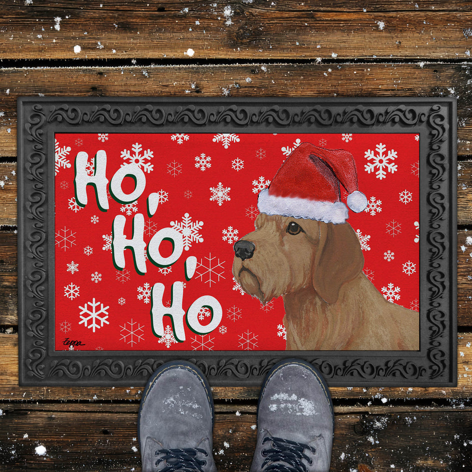 Basset Fauve de Bretagne Holiday Welcome Mat