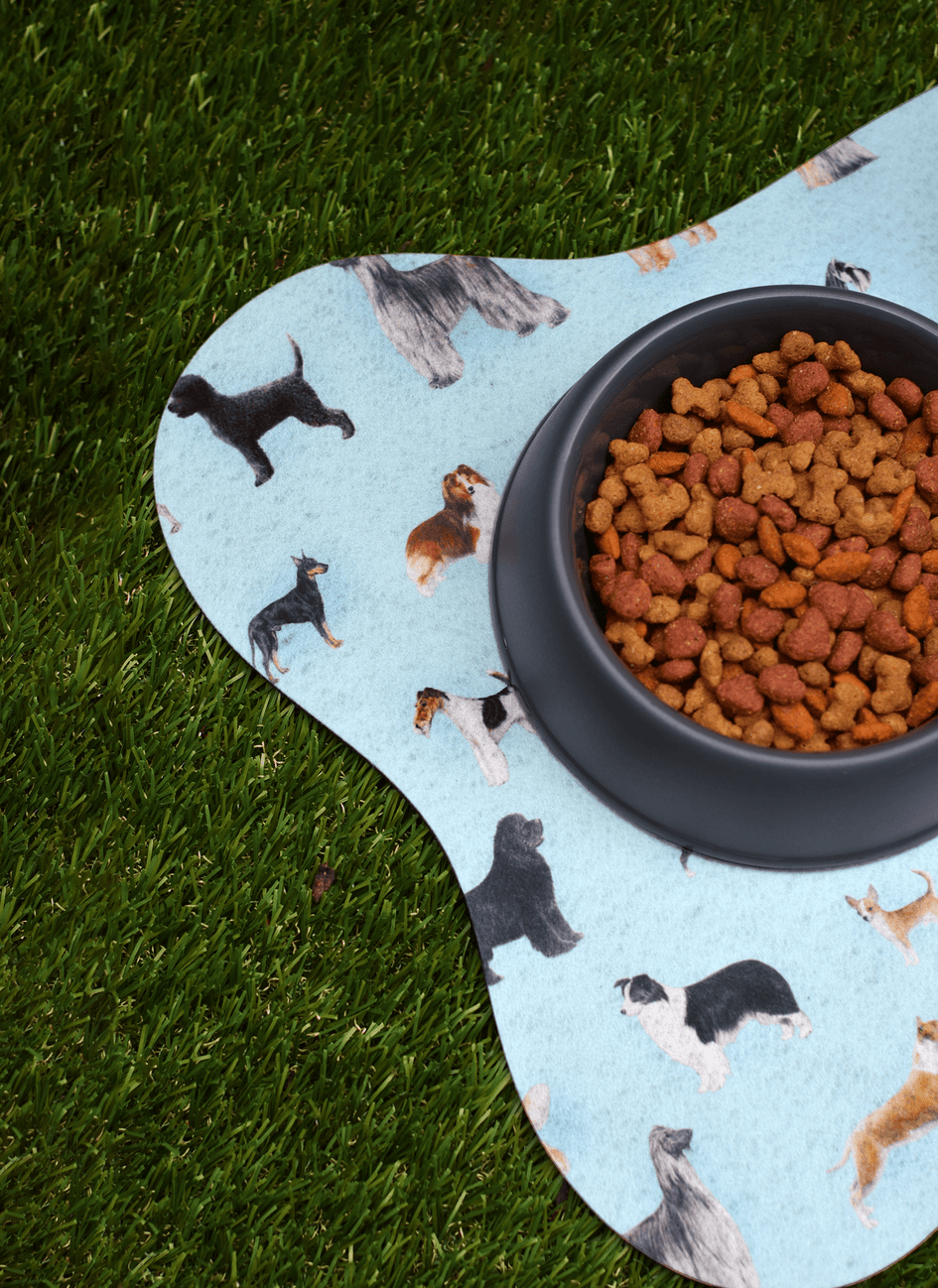Dog Food Mat - Dog Bowl Mat - Pet Food Mat - Dog Mat for Food and
