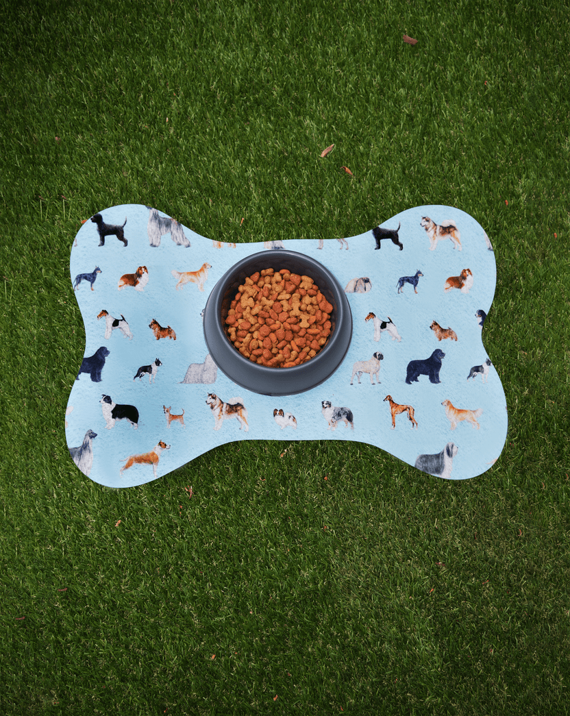Washable Dog Bowl Mat AKC Shop