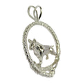 Bull Terrier in Sterling Silver Leash Pendant