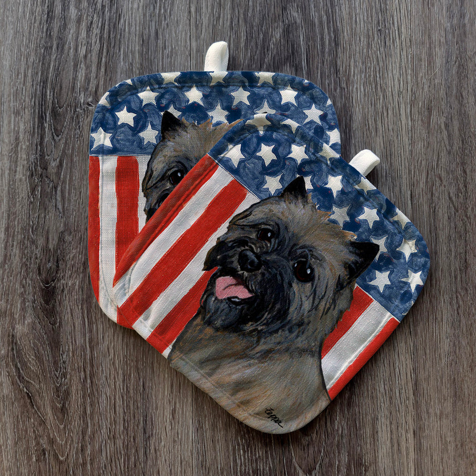 Cairn Terrier  Americana Pot Holder Set