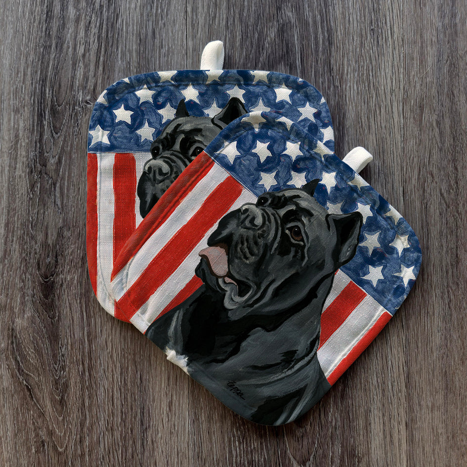 Cane Corso  Americana Pot Holder Set