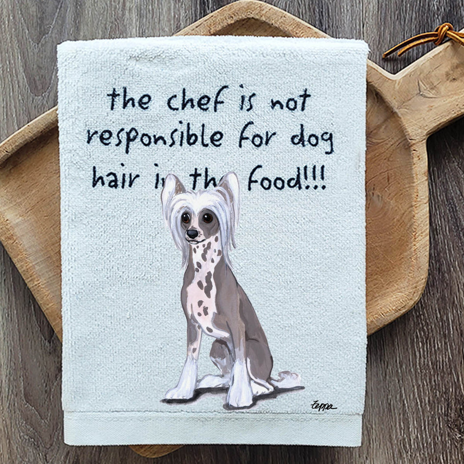 Chinese Crested Dish Towel