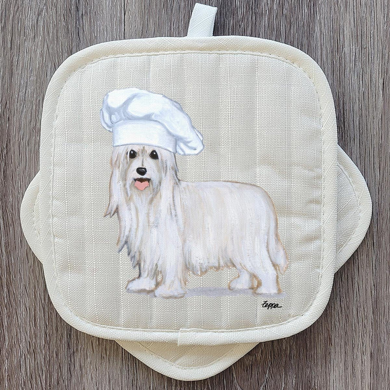 Chinese Crested Powderpuff  Pot Holder Set