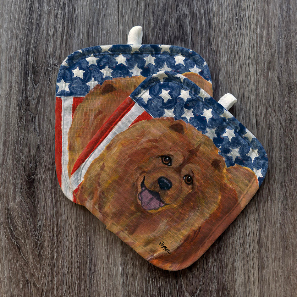 Chow  Americana Pot Holder Set