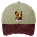 American Staffordshire Terrier Embroidered Two Tone Baseball Cap