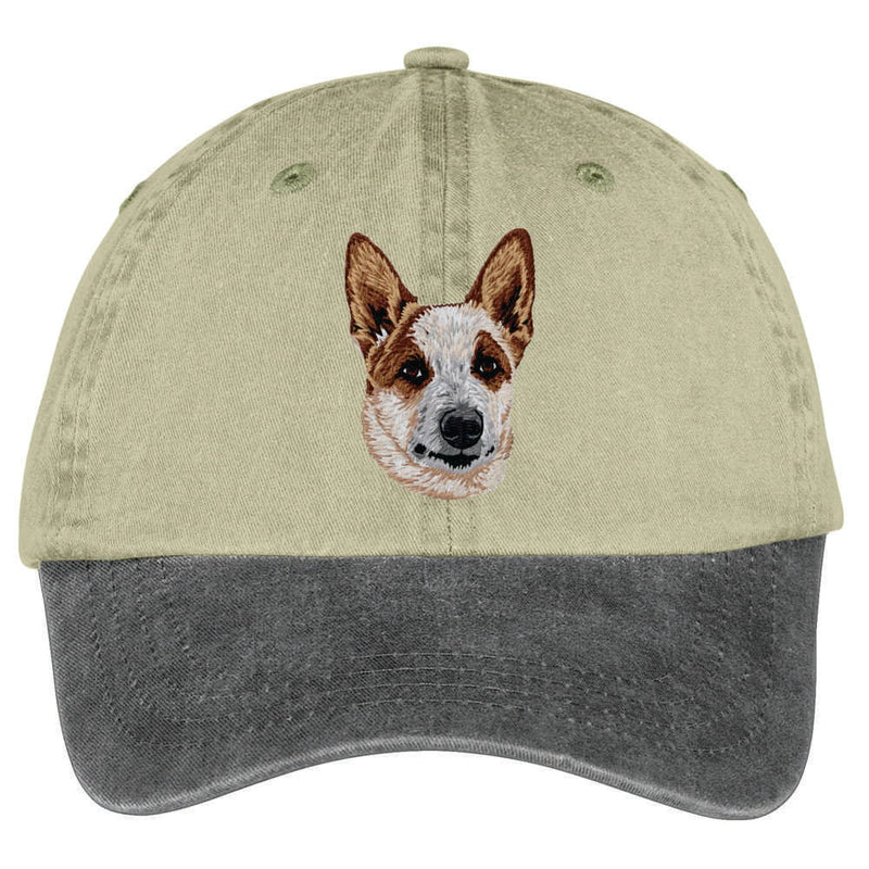 Australian Cattle Dog  Embroidered Two Tone Baseball Cap