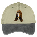 Basset Hound  Embroidered Two Tone Baseball Cap