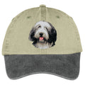 Bearded Collie  Embroidered Two Tone Baseball Cap
