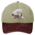 Bedlington Terrier  Embroidered Two Tone Baseball Cap