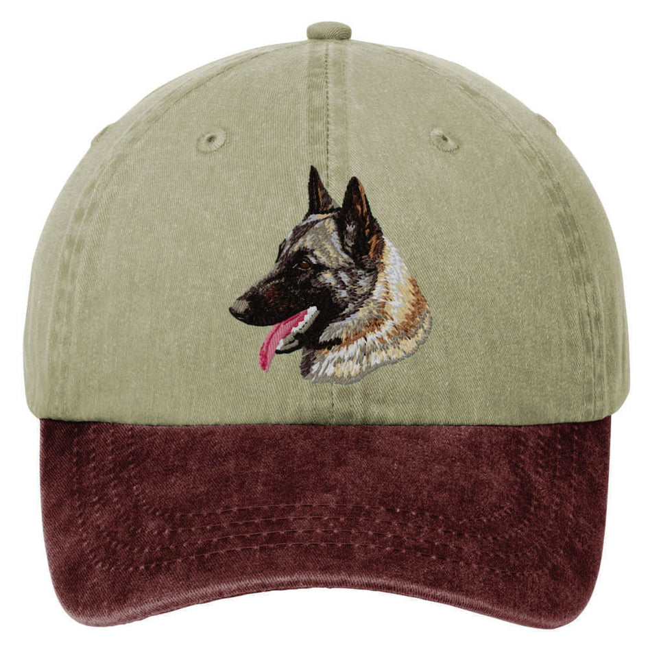 Belgian Malinois  Embroidered Two Tone Baseball Cap