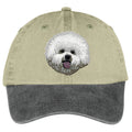 Bichon Frise  Embroidered Two Tone Baseball Cap