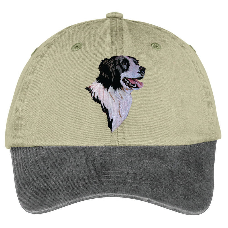 Border Collie  Embroidered Two Tone Baseball Cap