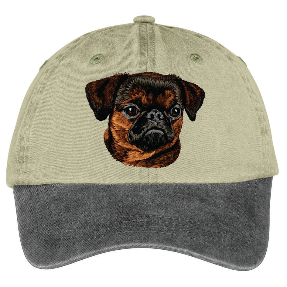 Brussels Griffon Embroidered Two Tone Baseball Cap