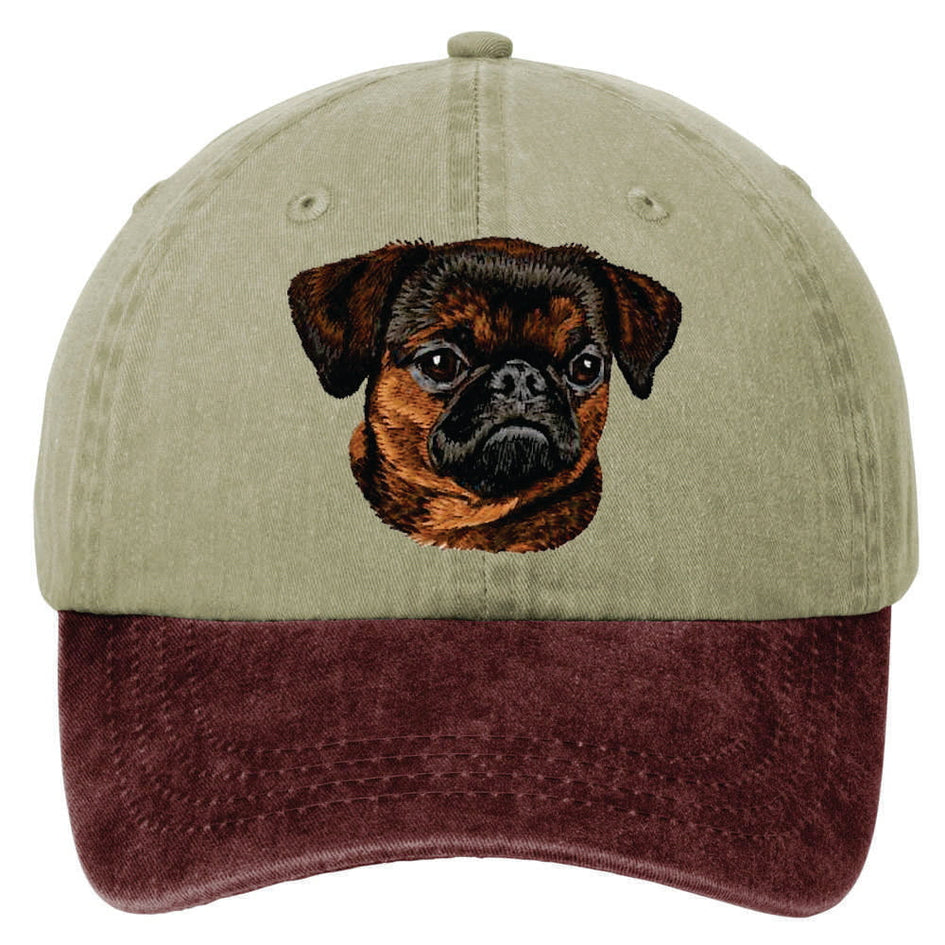 Brussels Griffon Embroidered Two Tone Baseball Cap