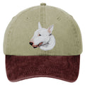 Bull Terrier  Embroidered Two Tone Baseball Cap