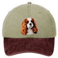 Cavalier King Charles Spaniel  Embroidered Two Tone Baseball Cap
