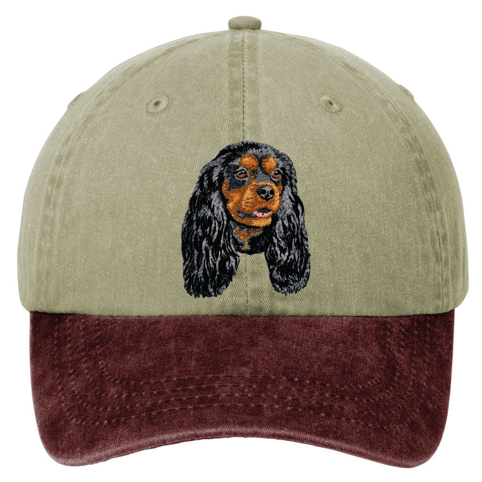 Cavalier King Charles Spaniel  Embroidered Two Tone Baseball Cap