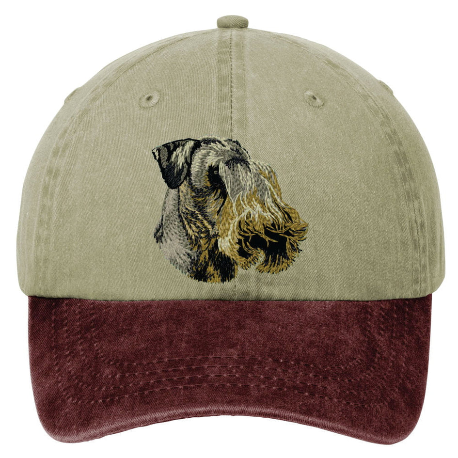 Cesky Terrier  Embroidered Two Tone Baseball Cap