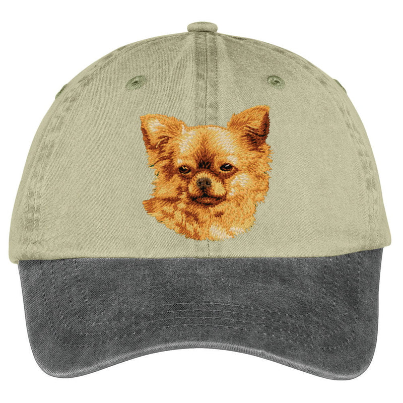 Chihuahua  Embroidered Two Tone Baseball Cap
