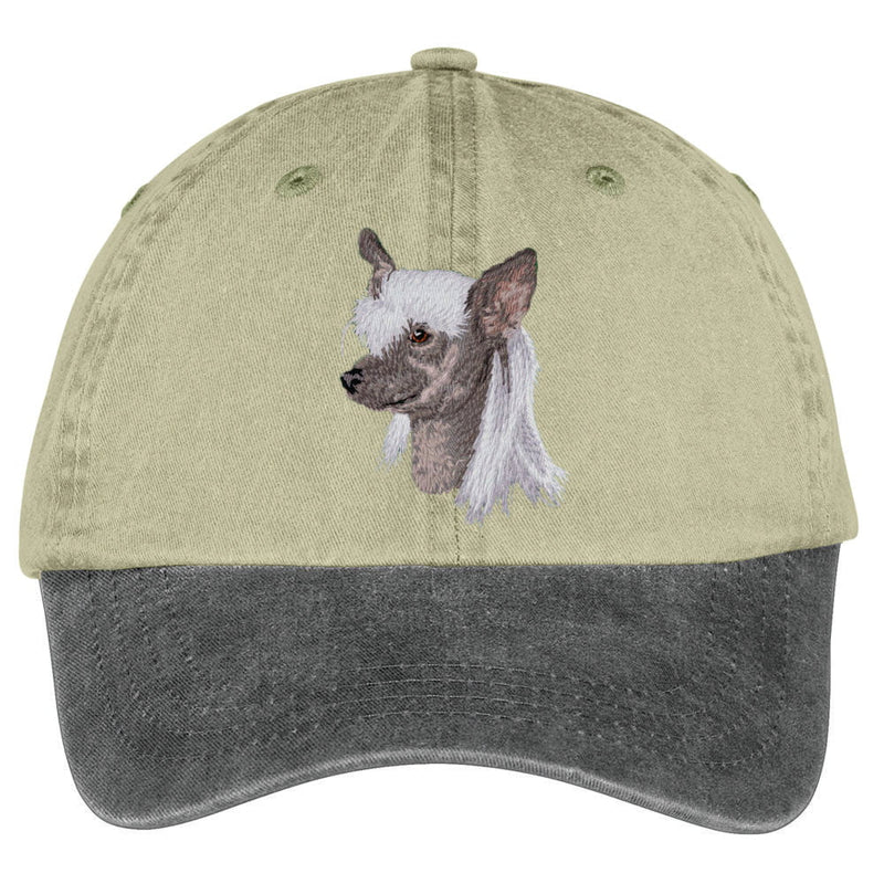 Chinese Crested  Embroidered Two Tone Baseball Cap