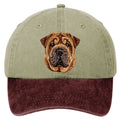 Chinese Shar-Pei  Embroidered Two Tone Baseball Cap