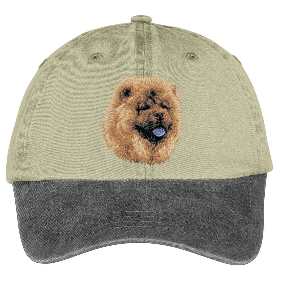 Chow Chow  Embroidered Two Tone Baseball Cap