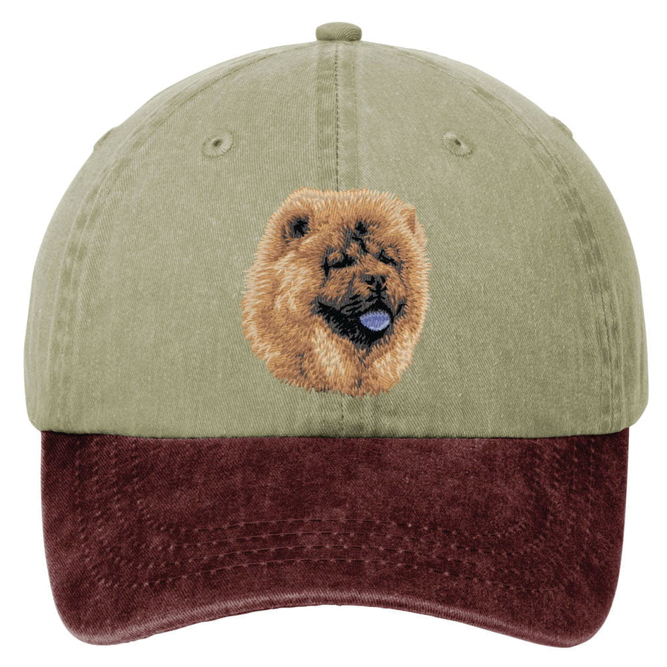 Chow Chow  Embroidered Two Tone Baseball Cap