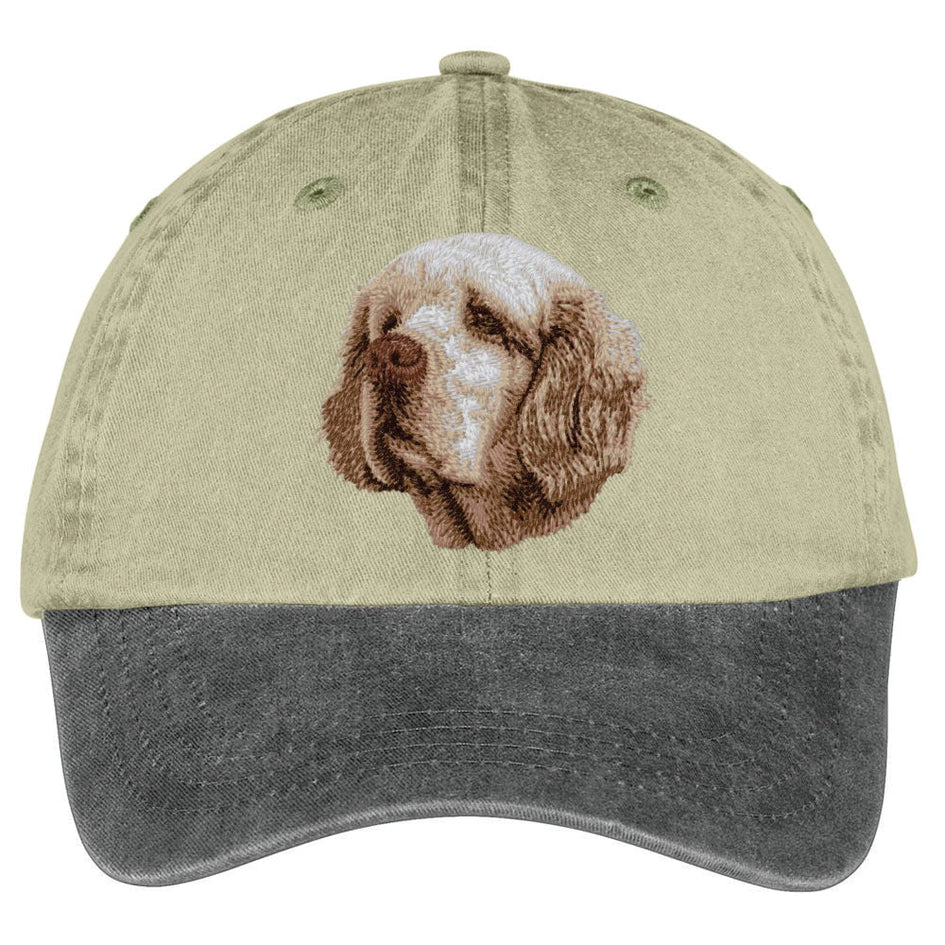 Clumber Spaniel  Embroidered Two Tone Baseball Cap