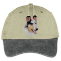 Collie  Embroidered Two Tone Baseball Cap