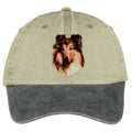 Collie  Embroidered Two Tone Baseball Cap