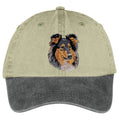 Collie  Embroidered Two Tone Baseball Cap