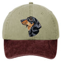 Dachshund  Embroidered Two Tone Baseball Cap
