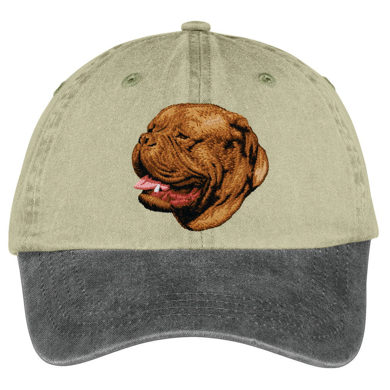 Dogue de Bordeaux  Embroidered Two Tone Baseball Cap