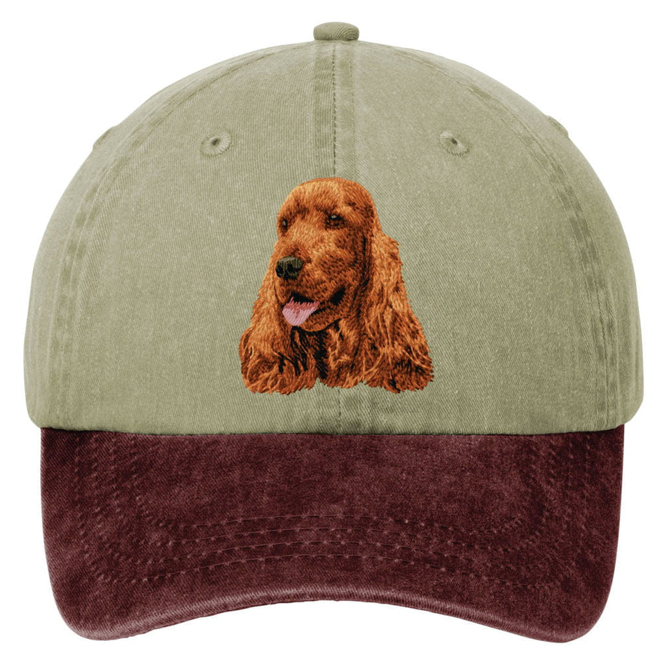English Cocker Spaniel  Embroidered Two Tone Baseball Cap
