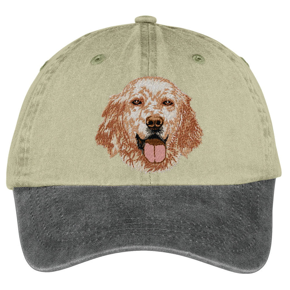 English Setter  Embroidered Two Tone Baseball Cap