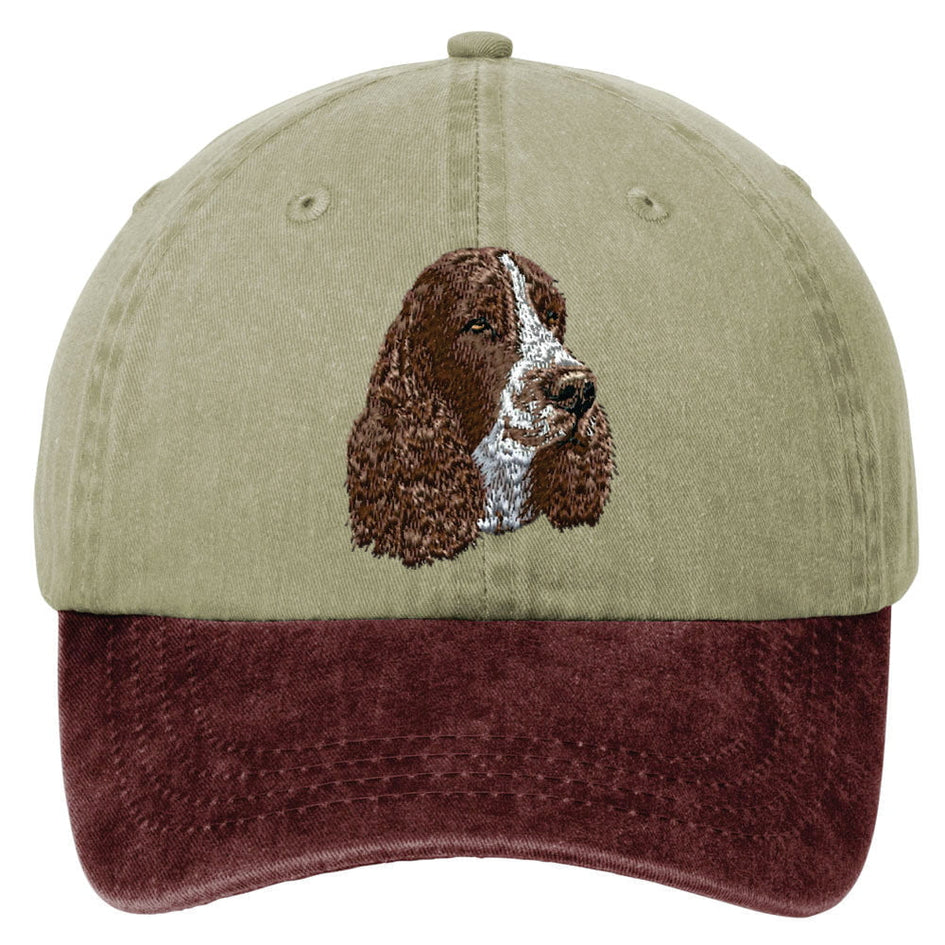 English Springer Spaniel  Embroidered Two Tone Baseball Cap